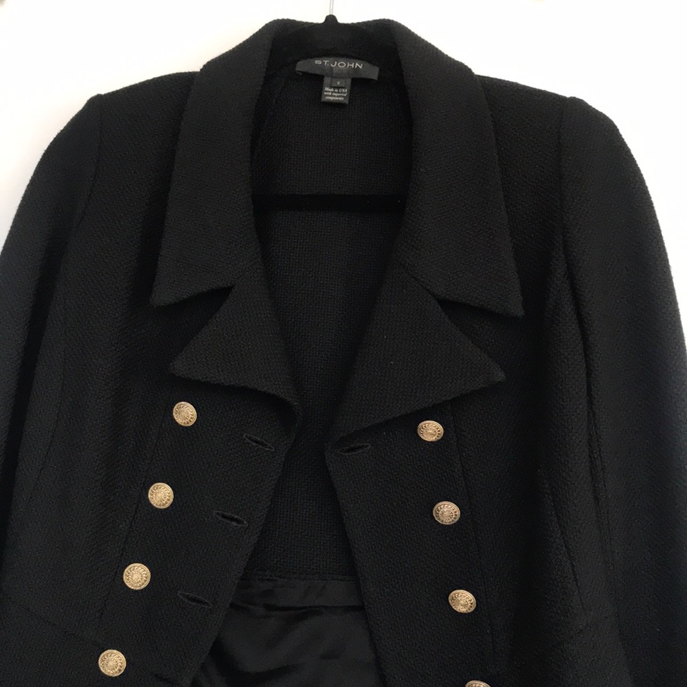 St John - Gail Knit Double Breasted Jacket - Picture 6 of 9